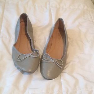 Gray ballerina slip on shoes